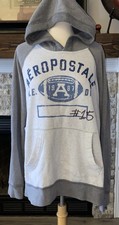 Aeropostale Men’s Hoodie White & Grey 1987 Football Size XL