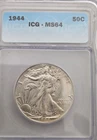 1944 MS 64 Walking Liberty Half Dollar