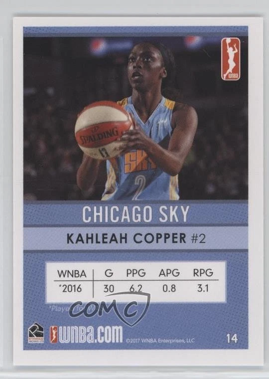 2017 Rittenhouse WNBA /500 Kahleah Copper #14 - Image 2 of 2