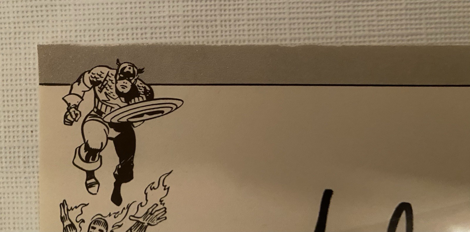 Marvel Comics Group Stationary Page Signed by Stan Lee with COA! Captain America