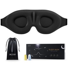 MZOO Luxury Sleep Eye Mask for Side Sleeper Men 1 Count Pack of 1 , A-black