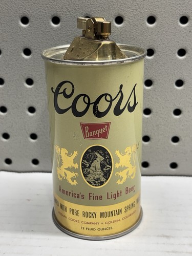 Nice Vintage COORS Banquet Beer Can Lighter stash can Aluminum. Kramer Products
