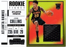 2017-18 Panini Contenders Rookie Ticket Swatches #17 John Collins Jersey - BSK