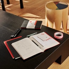MOLESKINE 2 Pack Subject Cahier, Journal Soft Cover, XL (7.5 x 9.75) Black, Red