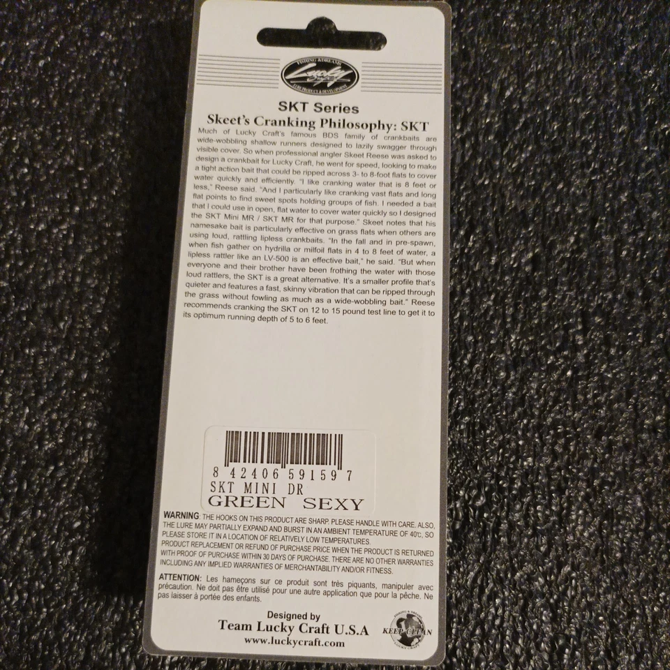 Lucky Craft Skeet Reese "SKT Mini DR" # Green Sexy 2" 50mm 3/8 oz 9,8g - Bild 4 von 4