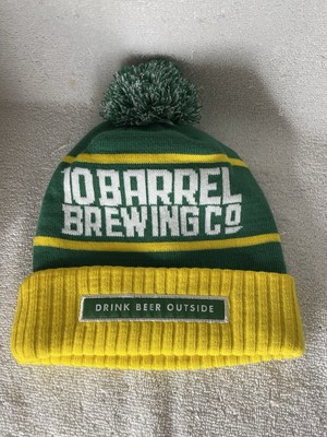 10 Barrel Brewing Pom Beanie Adult OS Drink Beer Outside Green Yellow Oregon ID