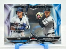 Isan Diaz - Jordan Yamamoto 2020 Topps Finest - Finest Duals #FD-6 Miami Marlins
