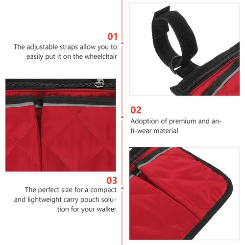 Accessory Bag Mobility Scooter Side Storage Travel for Wheelchair on Wheels - 第 6/12 張圖片