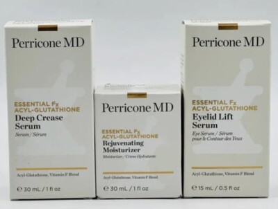 PERRICONE MD ESSENTIAL FX ACYL-GLUTATHION SERUM, EYELID LIFT SERUM, FEUCHTIGKEITSCREME