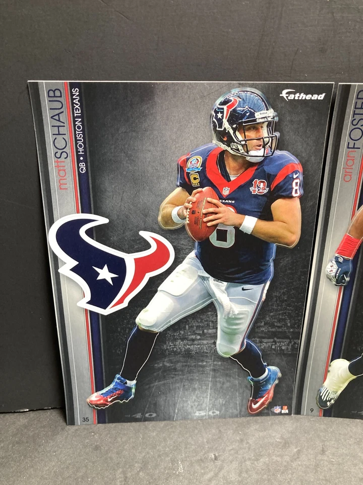 3 calcomanías intercambiables de la NFL Fathead 2013 de los Houston Texans Arian Foster Schaub Johnson Foto 2 de 4