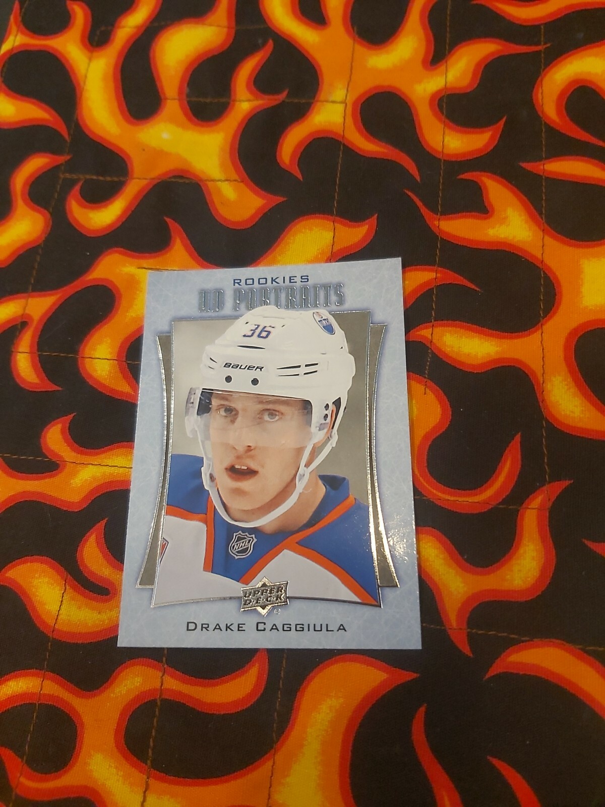 2016 upperdeck portraits rookie drake caggiula north dakota hawks ncaa