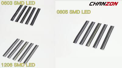 Bridgold 100pcs 5050 SMD LED Chips Kit - 5 Colors (Red, Yellow, Blue, Green, White) For DIY Lighting - View #3