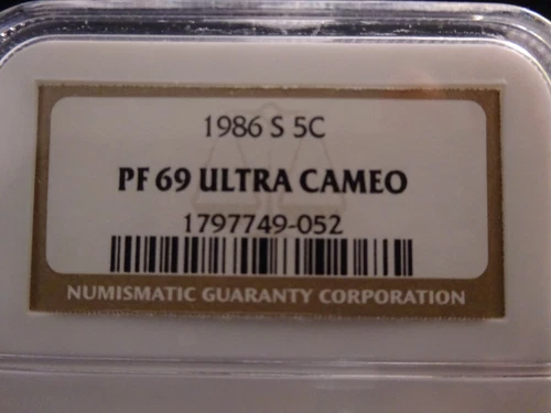1986-S Jefferson Proof Nickel, NGC PF69 Ultra Cameo