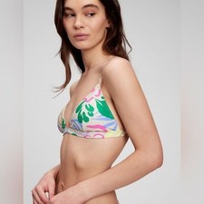 NWT GAP Spring Multifloral Bralette Bikini Top - Size XL