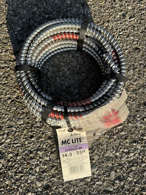 25' 14/3 Metal Clad Wire, 2102S22