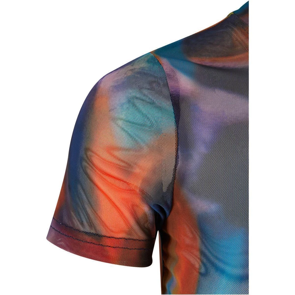 Urban Classics Femmes AOP Mesh Tee T-Shirt Mesh Bunt Stretch Skinny - Photo 4/4