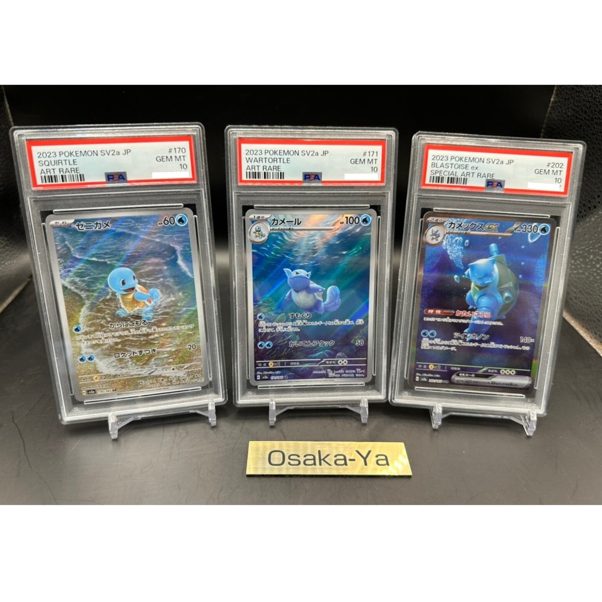 PSA 10 Blastoise ex SAR 202/165 Squirtle Wartortle AR Set Pokemon