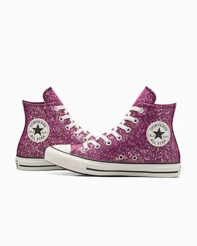 Converse Chuck Taylor All Star Glitter Hi A11137C Orchidea Abisso Egret Nero Viola