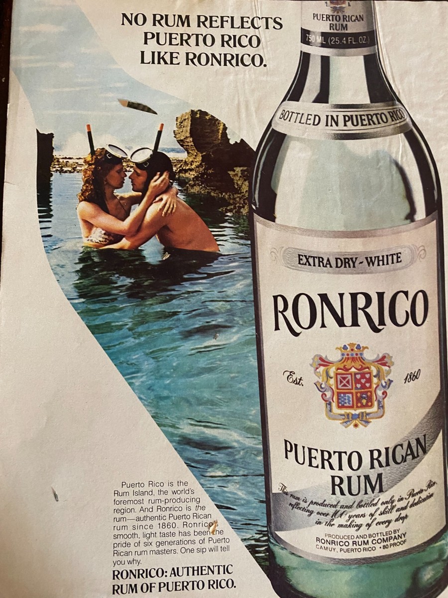 Ronrico Puerto Rican Rum, Full Page Vintage Print Ad | eBay