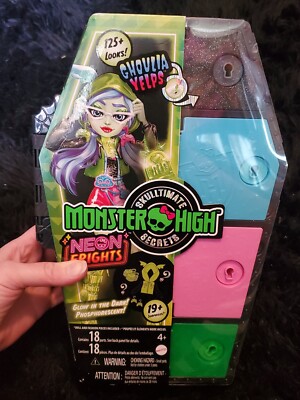 Monster High Dolls Neon Frights Ghoulia Yelps Doll Skulltimate Secrets New Nib