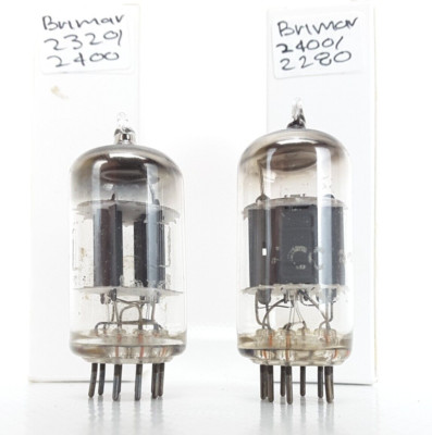 ECC82/12AU7 NOS MATCH PAIR BRIMAR VACUUM TUBES