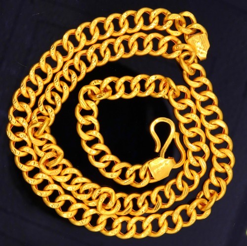 22 K YELLOW GOLD HEAVY CHAIN UNISEX 