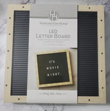 Changeable Letter Board by Huntington Home LED 12” X 12” Natural