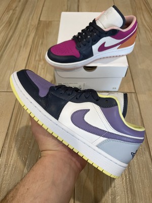 Air Jordan 1 Low Purple Magenta 'Mismatched' Size 6W (4.5 Mens/GS)  DJ4342-400 | eBay