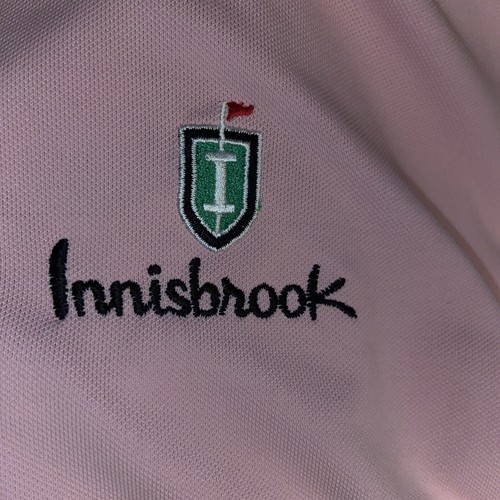 GREG NORMAN Innisbrook Golf Course Embroidered Logo Polo Pearl Buttons Med #e20 - Picture 3 of 3