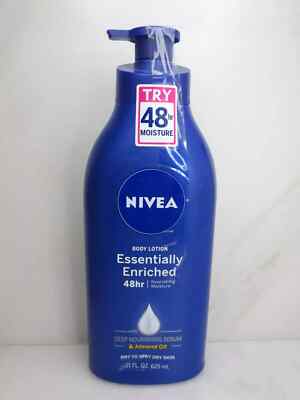 NIVEA  LOTION ESSENTIALLY ENRICHED 48HR DEEP NOURISHING SERUM & ALMOND OIL 21 OZ