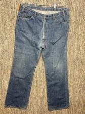 Vintage Levis 517-0917 Jeans 42 X 32 Blue Denim Mens Made in USA Orange Tab 70s