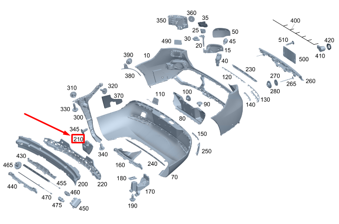 Neu MERCEDES-BENZ EQC Stoßstangen-Aufpralldämpfer hinten links A2938853301