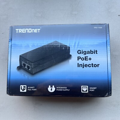 NEW TRENDnet TPE-115GI V2.1R Gigabit PoE+ Injector (G82)
