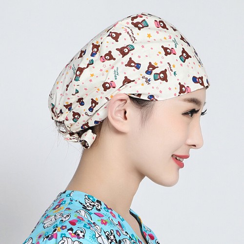 Womens/Mens Florals Printed Cap Scrub Hat/Cap Head Wear Adjustable Accessories - Picture 560 of 660
