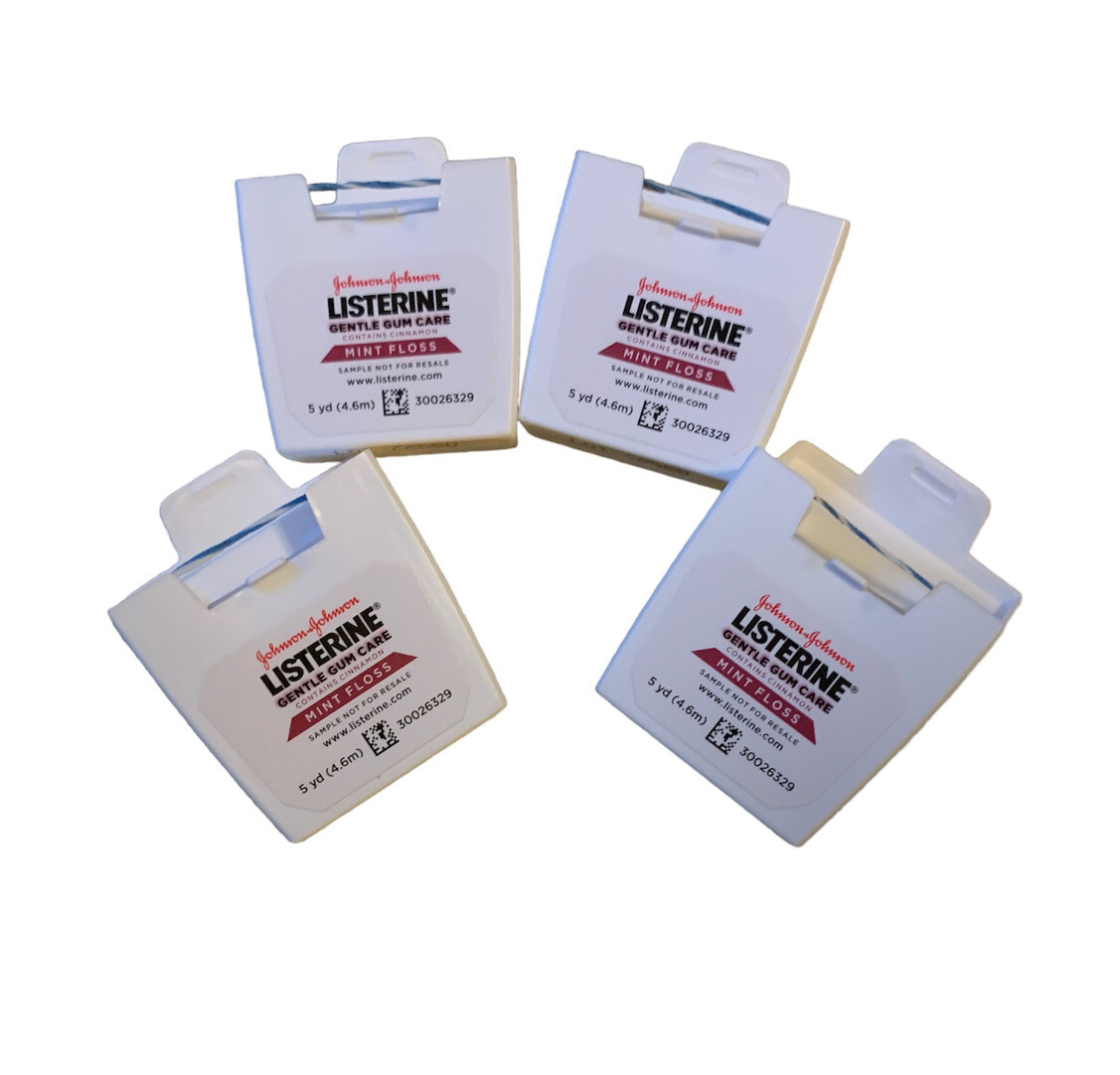4 Listerine REACH Gentle Gum Care Contains Cinnamon Mint Woven Floss