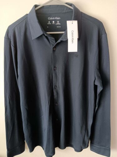 NWT Calvin Klein Medium Button Up Mens Shirt Quick Drying,wicking MSRP $80 - Picture 1 of 3