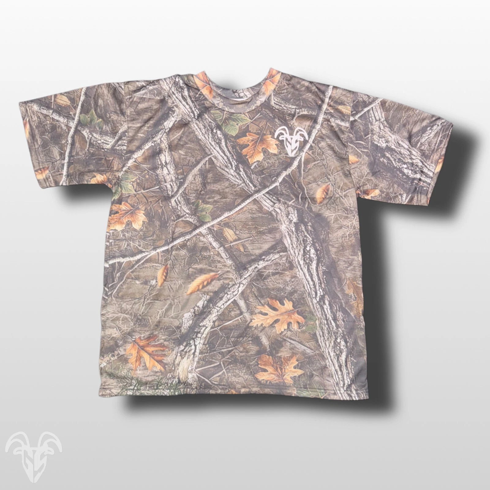 Goat Strength Camoflague White Washed oversized pump cover tee