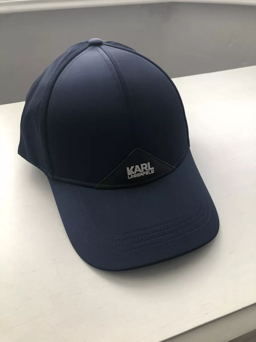 KARL LAGERFELD Navy Kalifornia Blue Panneled Baseball Cap