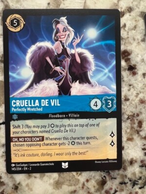 Disney Lorcana ルーノ・マドリガル ホロ DISNEY LORCANA RISE OF FIRSTBORN NON FOIL UNCOMMON CARD CRUELLA DE