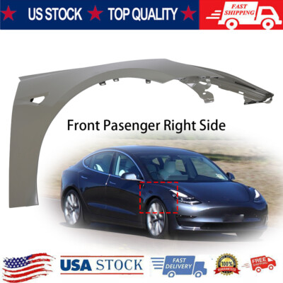 Primed Fender For 2017 018 2019-2023 Tesla Model 3 Front Passenger Right Side