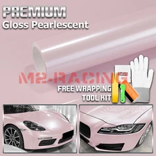 Premium High Gloss Pearl Cherry Pink Sticker Decal Vinyl Wrap Air Release Film