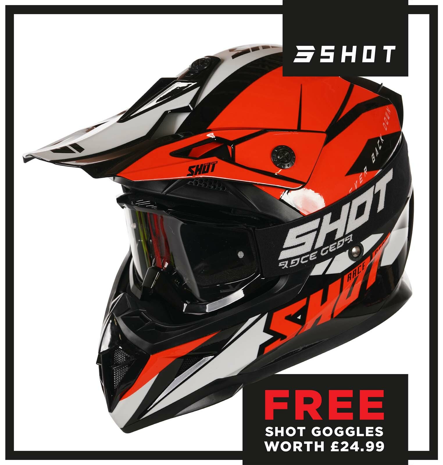 NUOVA inquadratura 2022 Adulti Motocross MX CASCO OFF ROAD KTM ARANCIO + gratis occhiali
