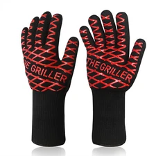 Evridwear The Griller Professional Heat Resistant BBQ Gloves, Oven Gloves