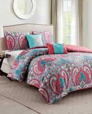 VCNY Home Casa Re`al Reversible 5-Pc. King Quilt Comforter Set