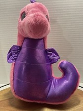 Aurora Girlz Nation Seahorse Plush Pink Purple Shimmer Stuffed Animal Soft Toy