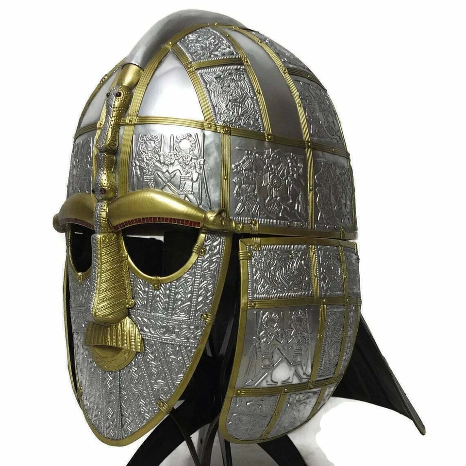 VENTA DE FIN DE SEMANA Casco Vikingo Sutton Hoo Siglo VII Anglosajón Pre Vikingo Casco Foto 2 de 4