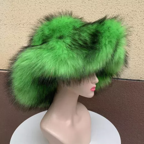 Invierno Mujeres Esponjoso Imitación Piel Cubo Sombrero Cálido Ala Ancha Sombreros de Pescador - Imagen 1 de 25