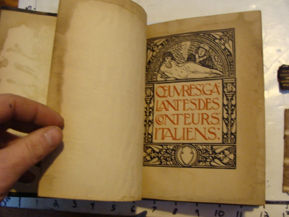 vintage book: Oeuvres Galantes Des Conteurs Italiens De La Renaissance, 1921 - Image 4 of 4