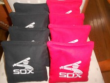 Set of 8 Embroidered Chicago White Sox Baseball Cornhole Bags
