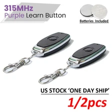 Universal Electric 315mhz Garage Door Cloning Remote Control Gate Opener Key Fob